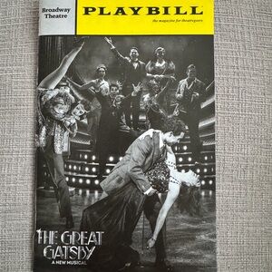 The Great Gatsby NYC Broadway Playbill Legacy 1960s Jeremy Jordan Eva Noblezada